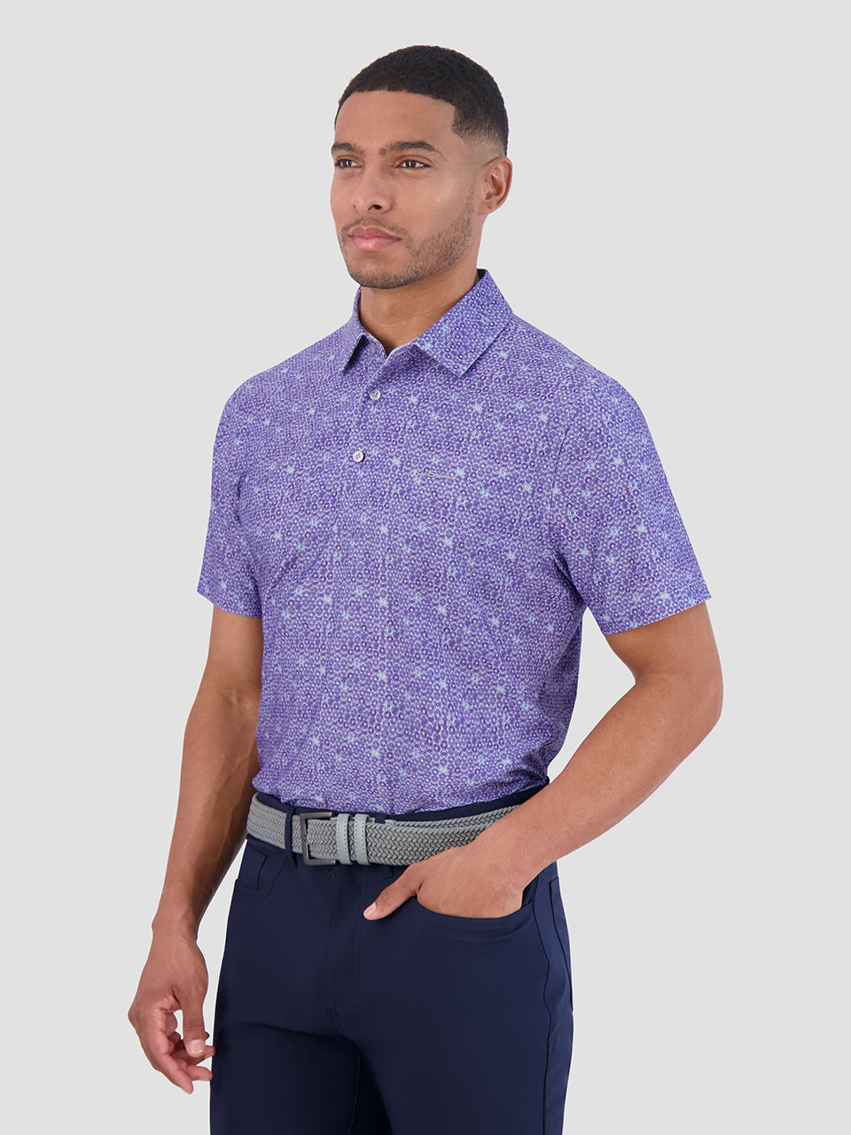 Polos Ben Sherman Broken Record Tech Jersey Sports Fit Violette | WAH-64249519